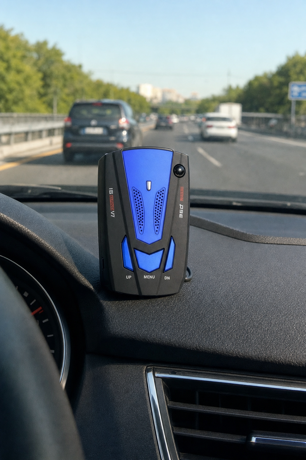 Radar detektor na autoputu tokom dana