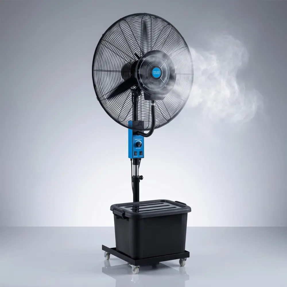 Ventilator sa raspršivačem vode — za kafiće, restorane, bašte